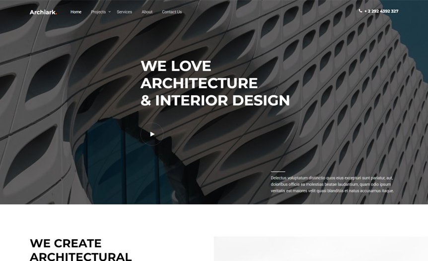 Screenshot of the demo website