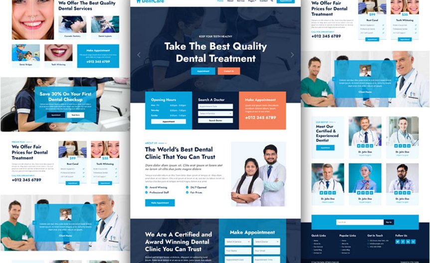 Screenshot of the demo website