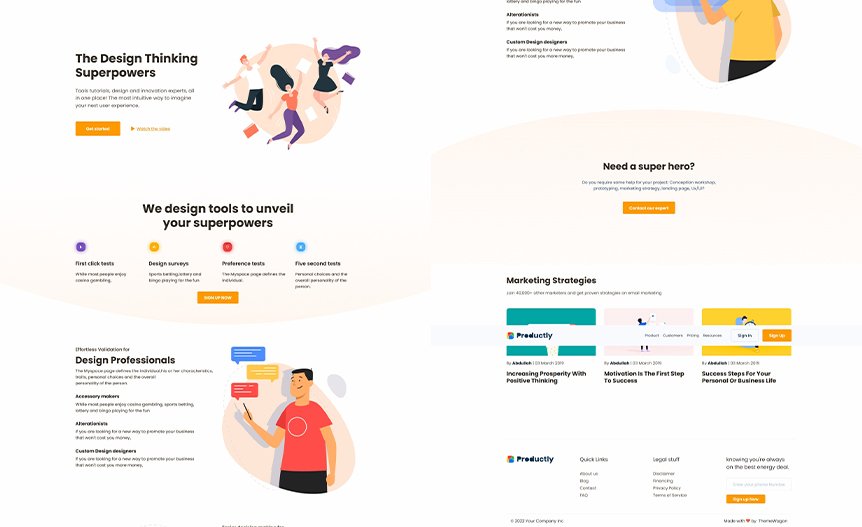 Screenshot of the demo website