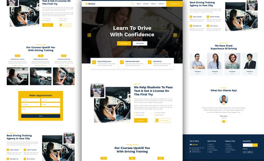 Screenshot of the demo website