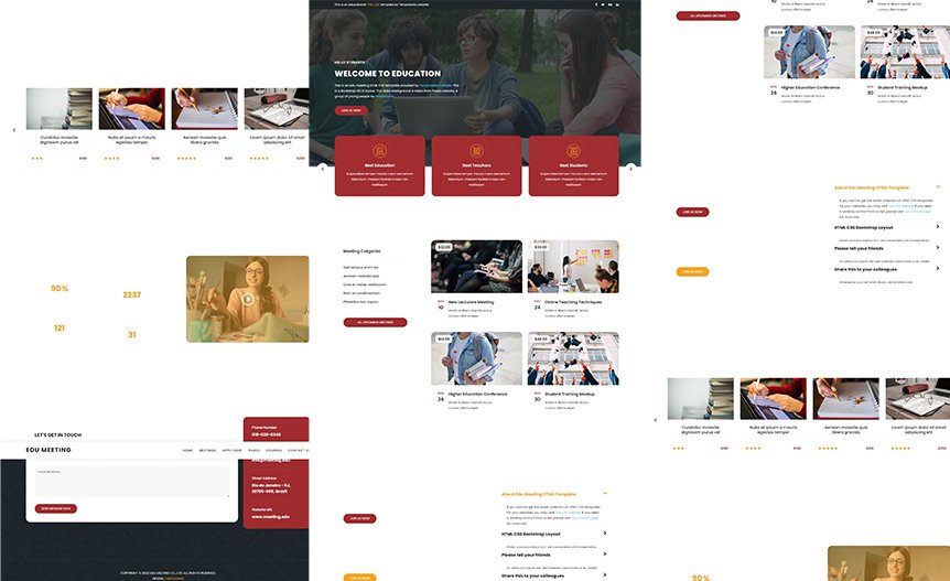 Screenshot of the demo website