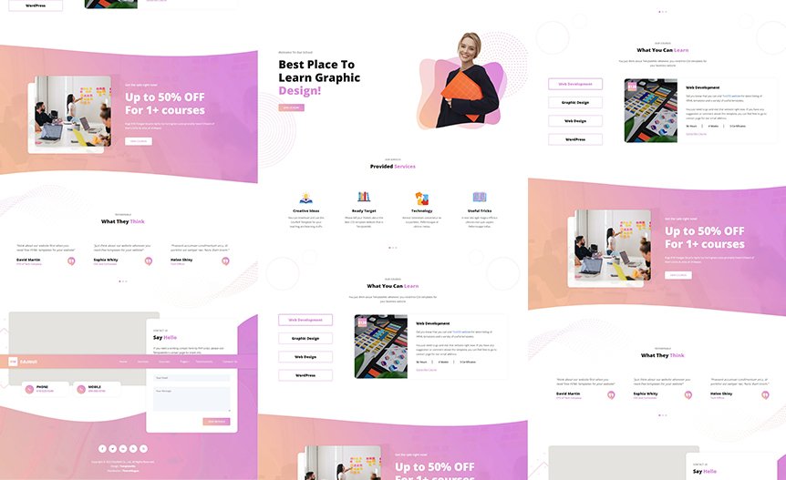 Screenshot of the demo website