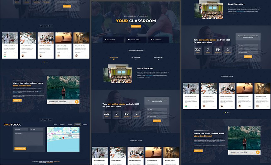Screenshot of the demo website
