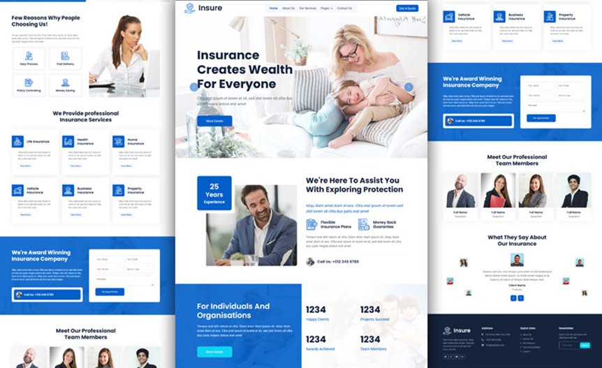 Screenshot of the demo website