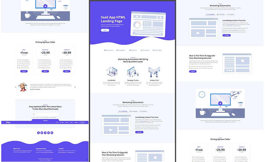 Screenshot of the demo website