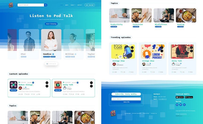 Screenshot of the demo website