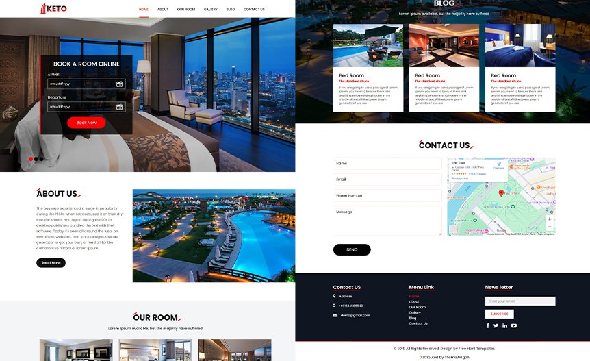 Screenshot of the demo website