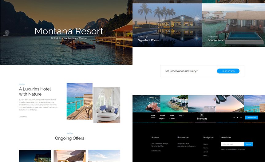 Screenshot of the demo website