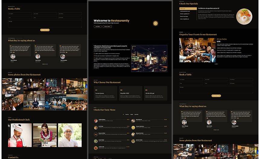 Screenshot of the demo website