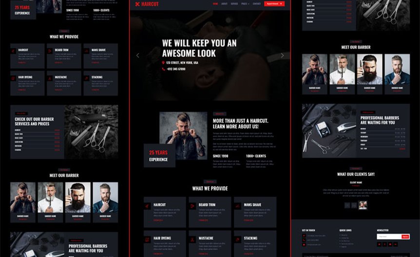 Screenshot of the demo website