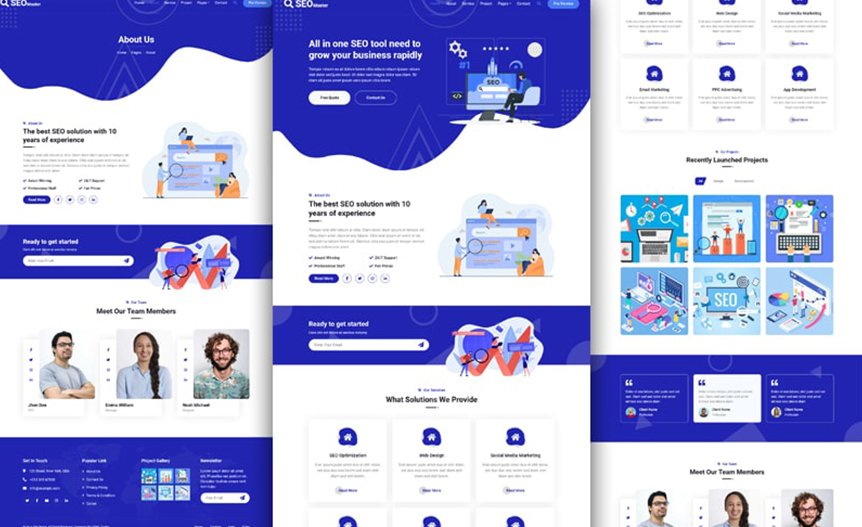 Screenshot of the demo website