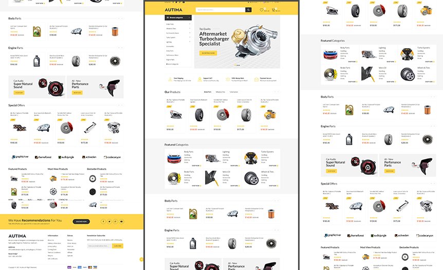 Screenshot of the demo website