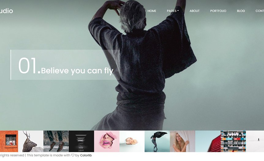 Screenshot of the demo website