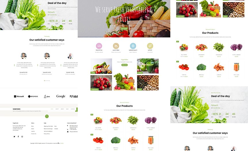 Screenshot of the demo website